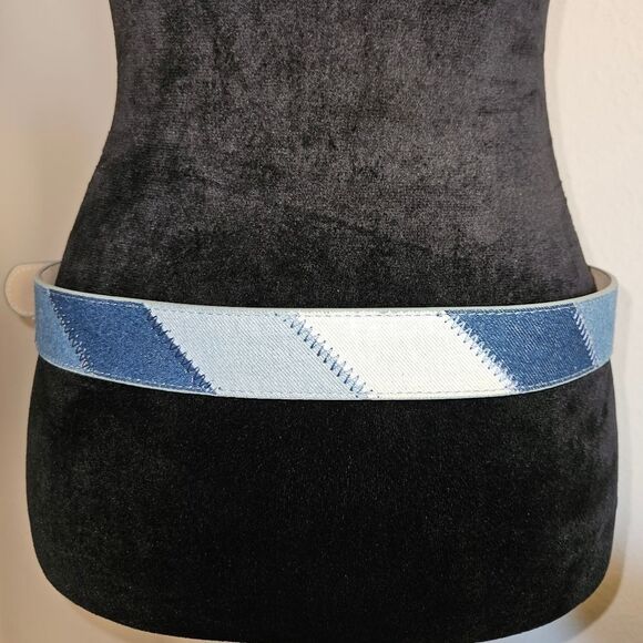 Wild Fable Denim Patchwork Buckle Belt Size XL NEW - Picture 5 of 6